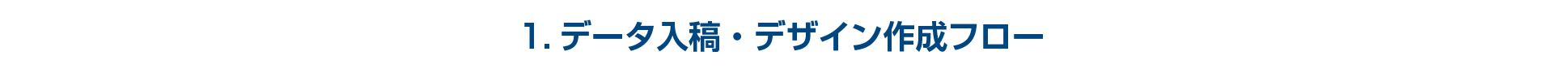 1.データ入稿・デザイン作成フロー